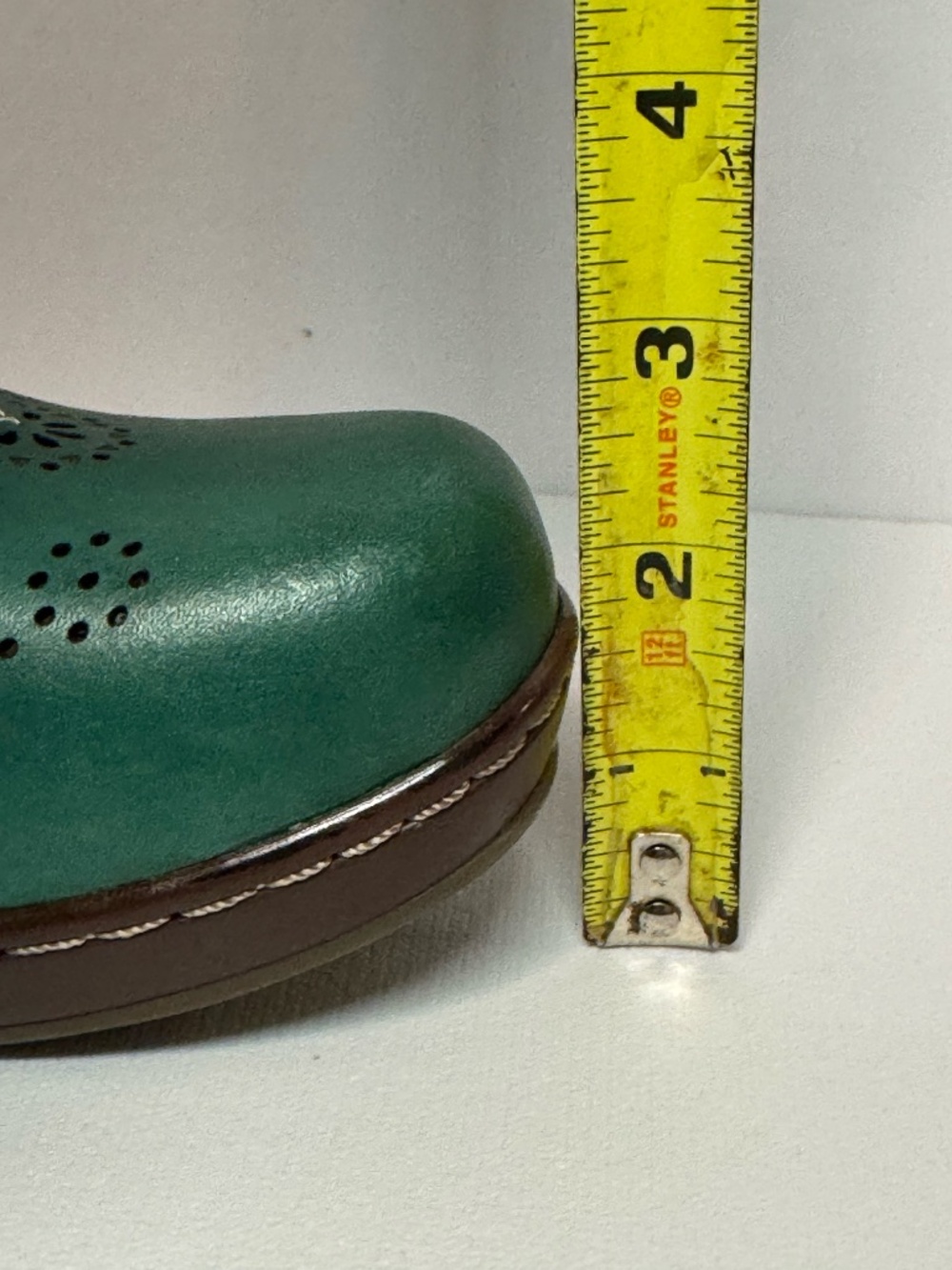 L’Artiste Aneira Green Leather Mary Jane Clogs EU 37 Boho Comfort Clogs - Picture 12 of 13